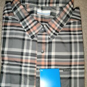 Columbia Silver Ridge Men's Shirt XXL Omni Shade Lite Plaid Long Sleeve New